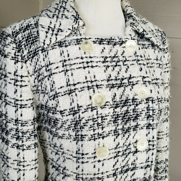 Talbots Women's Vintage Tweed Button Front Blazer Pockets Italian Fabric Sz 6 - Picture 4 of 4